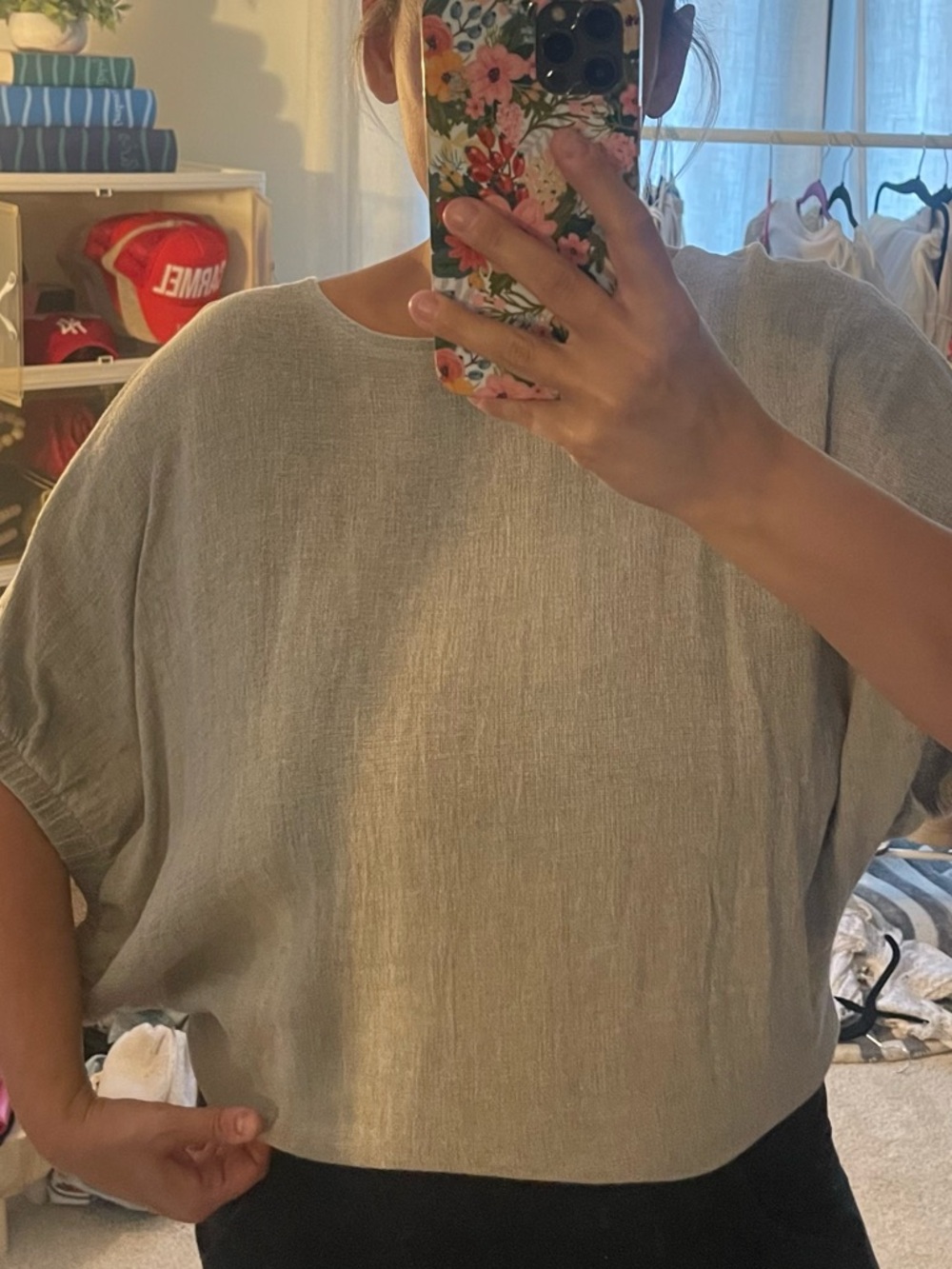 Taupe Relaxed Dolman Sleeve Top